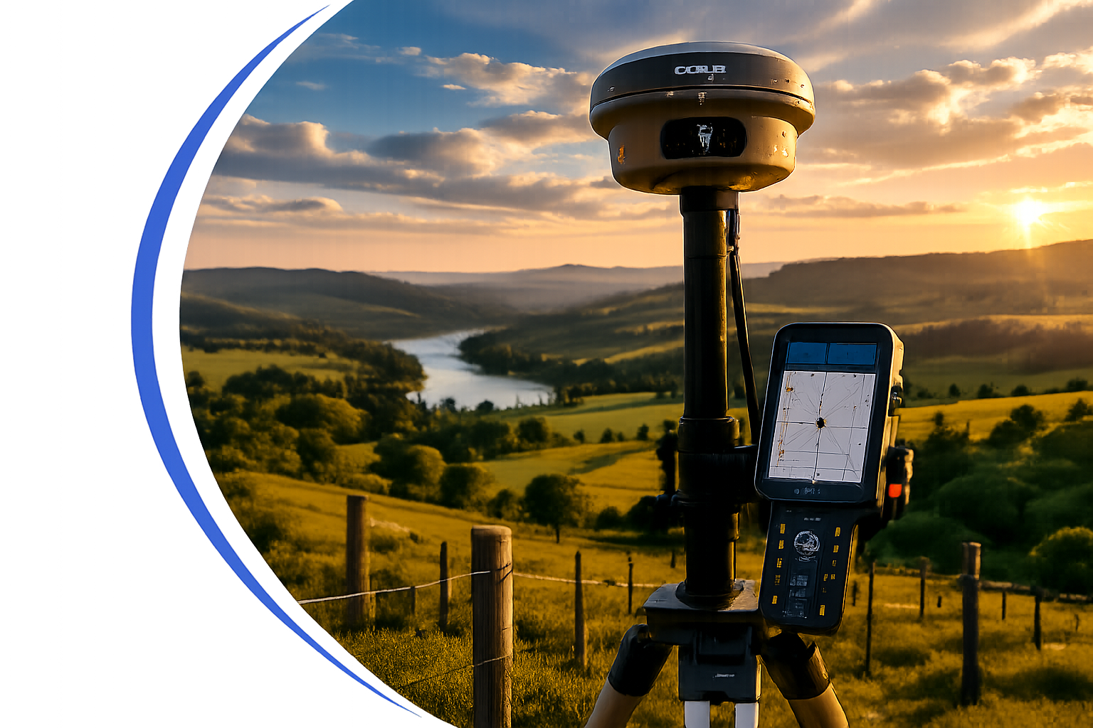 Receptor GNSS RTK em campo
